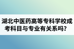 湖北中医药高等专科学校成人高考考试科目与专业类型有关系吗？