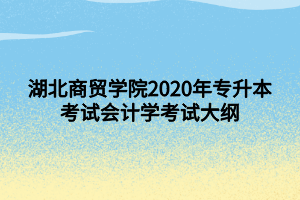 湖北商贸学院2020年专升本考试会计学考试大纲