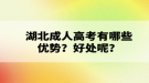 湖北成人高考有哪些优势？好处呢？