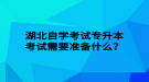 湖北自学考试专升本考试需要准备什么？