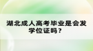 湖北成人高考毕业是会发学位证吗？