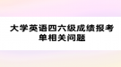 大学英语四六级成绩报考单相关问题