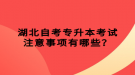 湖北自考专升本考试注意事项有哪些？