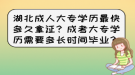 湖北成人大专学历最快多久拿证？成考大专学历需要多长时间毕业？