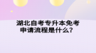 湖北自考专升本免考申请流程是什么？