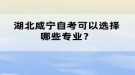 湖北咸宁自考可以选择哪些专业？