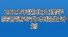 2021年湖北文理学院普通专升本招生计划