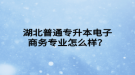 湖北普通专升本电子商务专业怎么样？