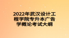 2022年武汉设计工程学院专升本广告学概论考试大纲