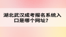 湖北武汉成考报名系统入口是哪个网址？