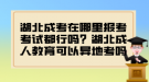 湖北成考在哪里报考考试都行吗？湖北成人教育可以异地考吗？