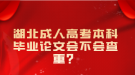 湖北成人高考本科毕业论文会不会查重？