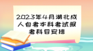 2023年4月湖北成人自考本科考试报考科目安排