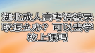 湖北成人高考没被录取怎么办？可以去学校上课吗