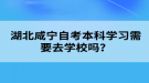 湖北咸宁自考本科学习需要去学校吗？