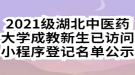 2021级湖北中医药大学成教新生已访问小程序登记名单公示