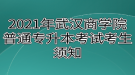 2021年武汉商学院普通专升本考试考生须知