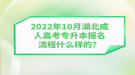 2022年10月湖北成人高考专升本报名流程什么样的？