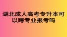 湖北成人高考专升本可以跨专业报考吗