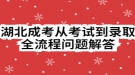 湖北成考从考试到录取全流程问题解答