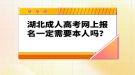 湖北成人高考网上报名一定需要本人吗？