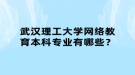 武汉理工大学网络教育本科专业有哪些？