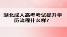 湖北成人高考考试提升学历流程什么样？