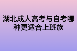 湖北成人高考与自考哪种更适合上班族