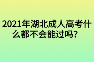 2021年湖北成人高考什么都不会能过吗？