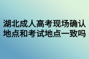 湖北成人高考现场确认地点和考试地点一致吗？