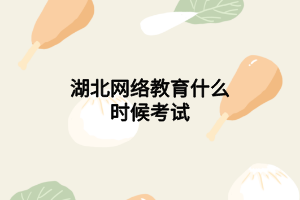 湖北网络教育什么时候考试